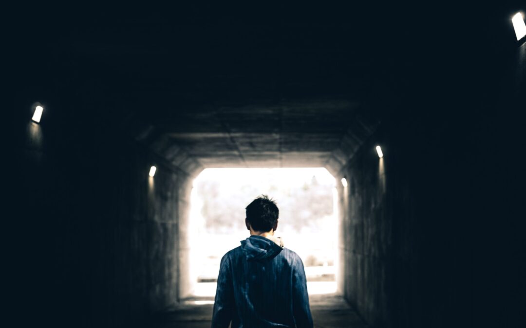 Picture of man in a tunnel
